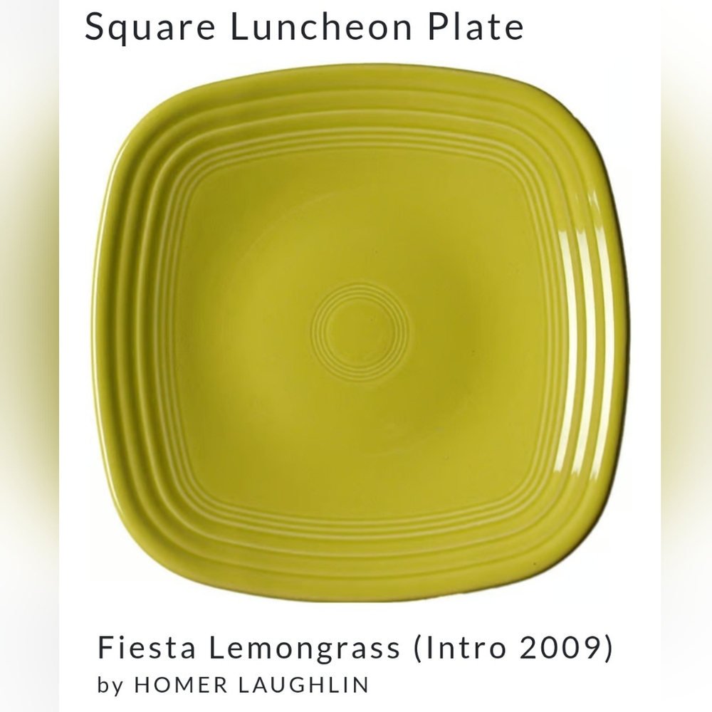 Fiestaware Lemongrass Square Luncheon Plate 9-1/4"